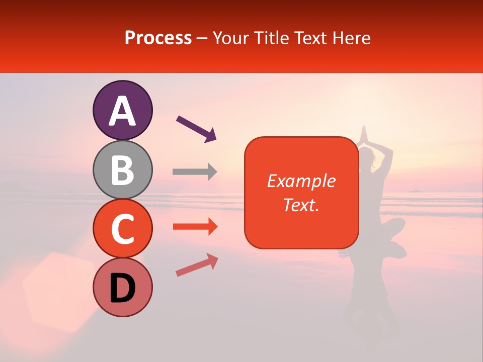 A Person Doing Yoga On The Beach At Sunset PowerPoint Template