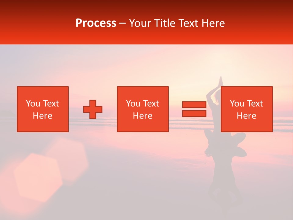 A Person Doing Yoga On The Beach At Sunset PowerPoint Template
