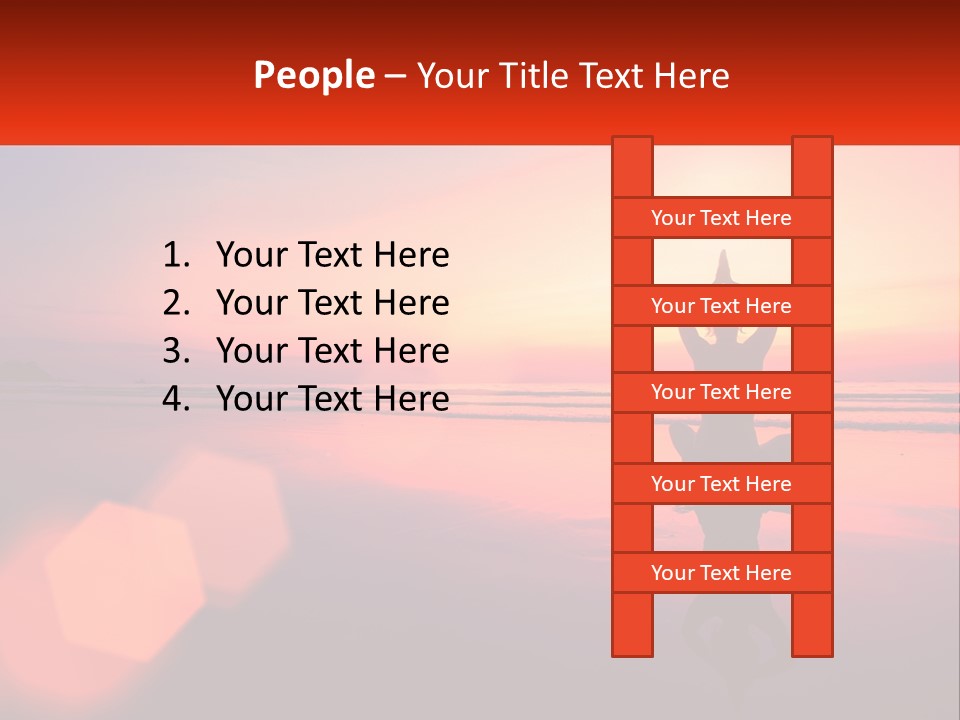 A Person Doing Yoga On The Beach At Sunset PowerPoint Template