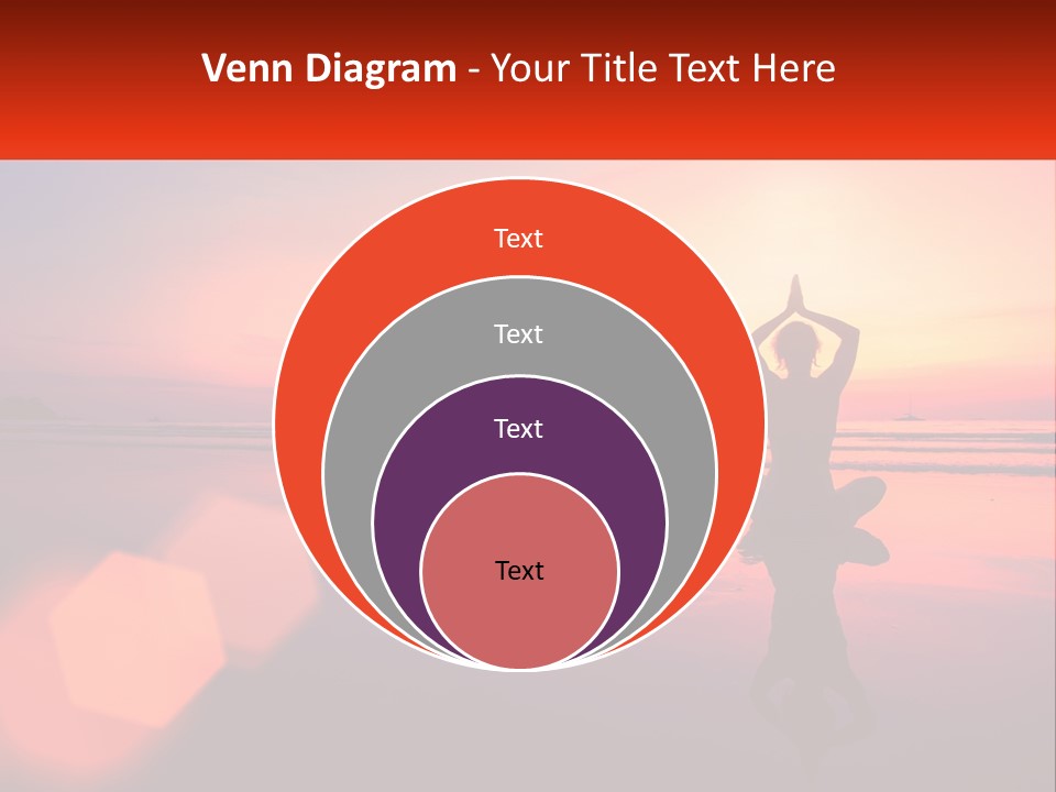 A Person Doing Yoga On The Beach At Sunset PowerPoint Template