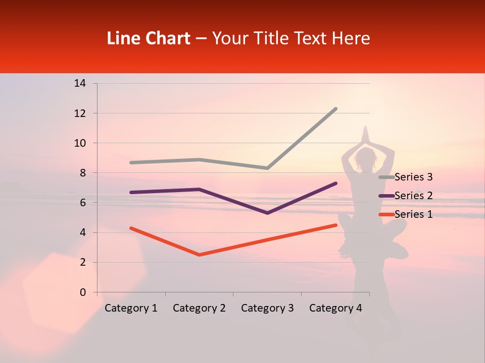 A Person Doing Yoga On The Beach At Sunset PowerPoint Template