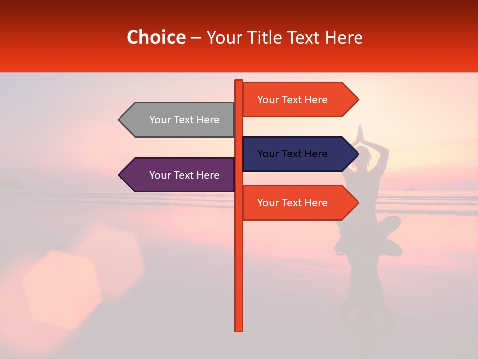 A Person Doing Yoga On The Beach At Sunset PowerPoint Template