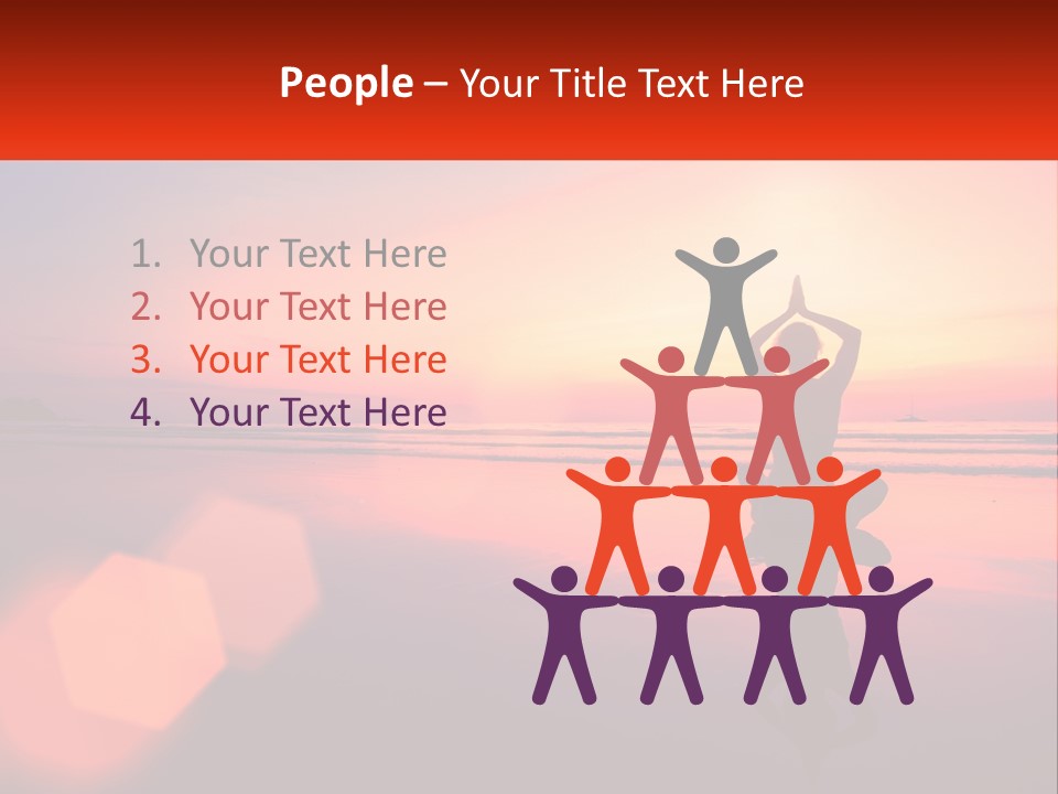 A Person Doing Yoga On The Beach At Sunset PowerPoint Template