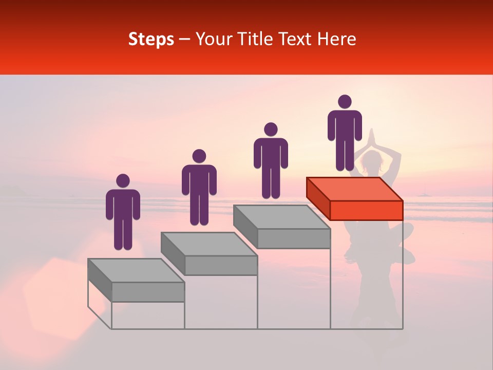 A Person Doing Yoga On The Beach At Sunset PowerPoint Template