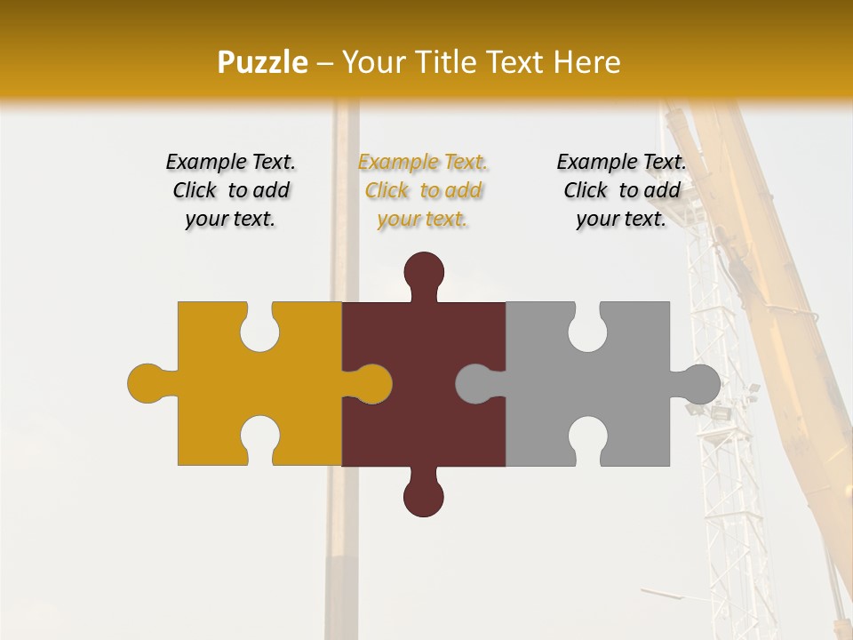 A Crane That Is Sitting On Top Of A Pole PowerPoint Template