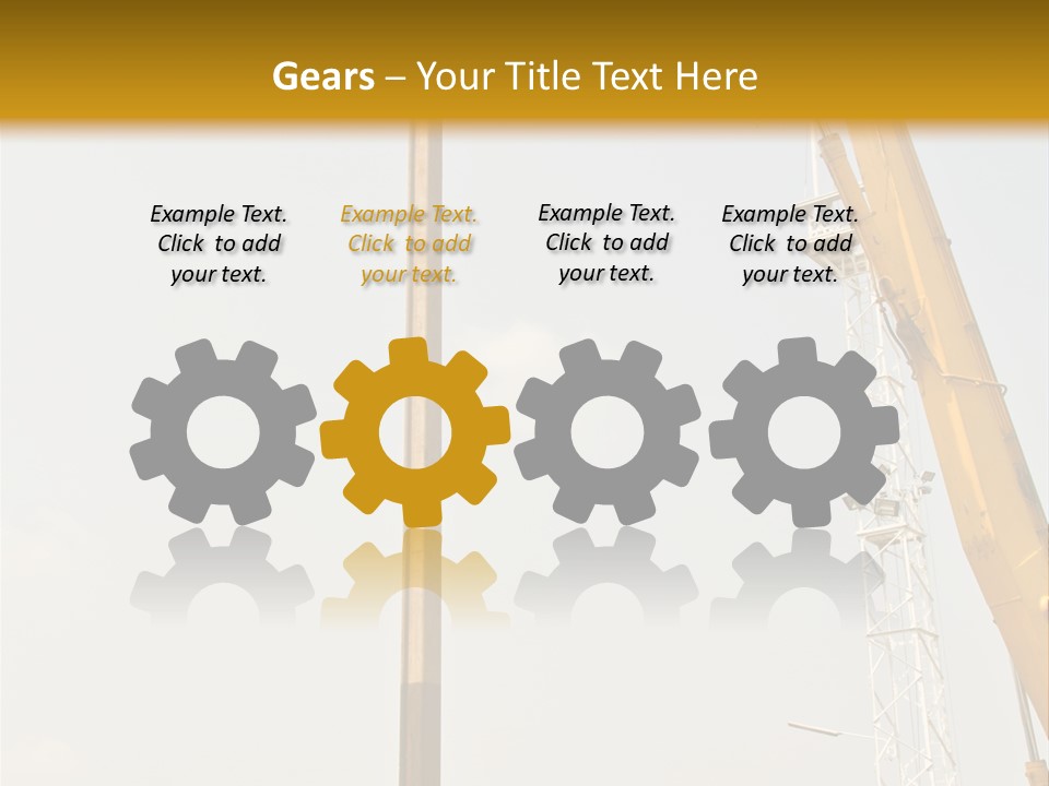 A Crane That Is Sitting On Top Of A Pole PowerPoint Template