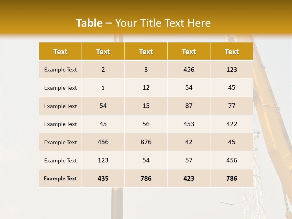 A Crane That Is Sitting On Top Of A Pole PowerPoint Template