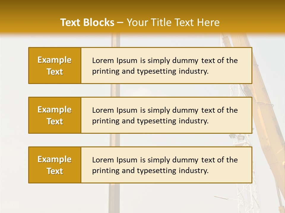 A Crane That Is Sitting On Top Of A Pole PowerPoint Template