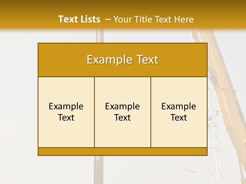 A Crane That Is Sitting On Top Of A Pole PowerPoint Template