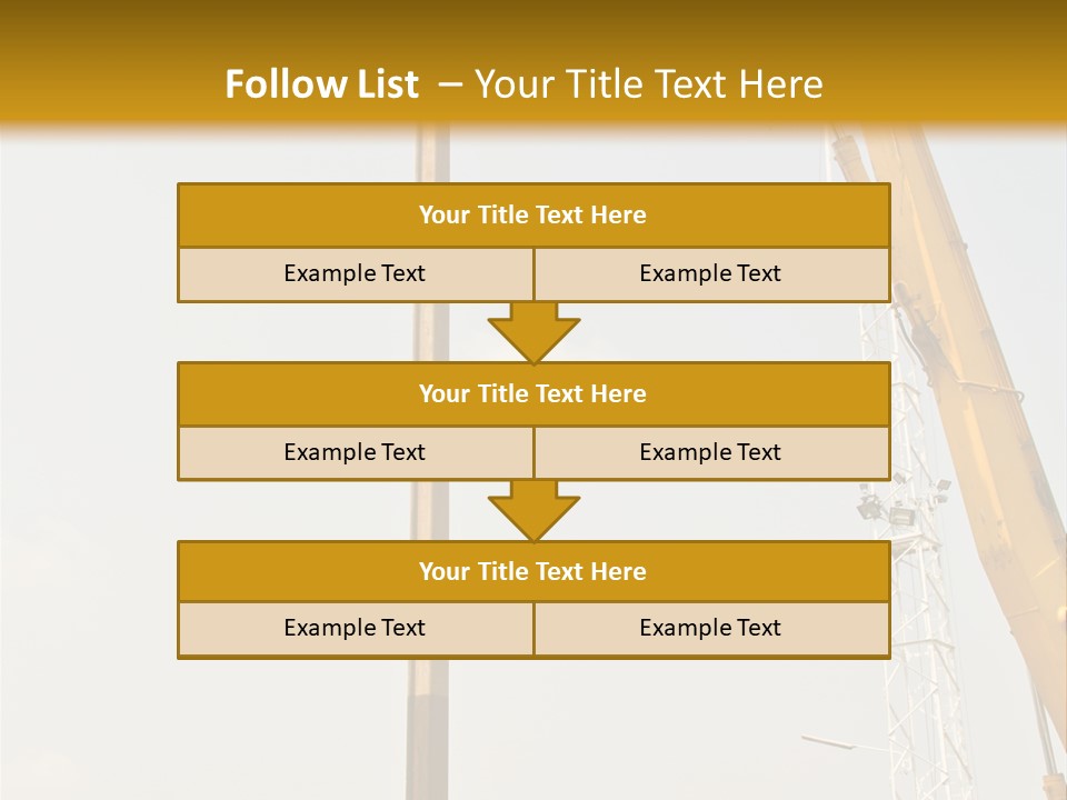 A Crane That Is Sitting On Top Of A Pole PowerPoint Template