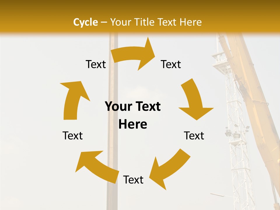 A Crane That Is Sitting On Top Of A Pole PowerPoint Template