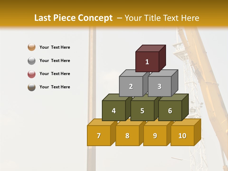 A Crane That Is Sitting On Top Of A Pole PowerPoint Template