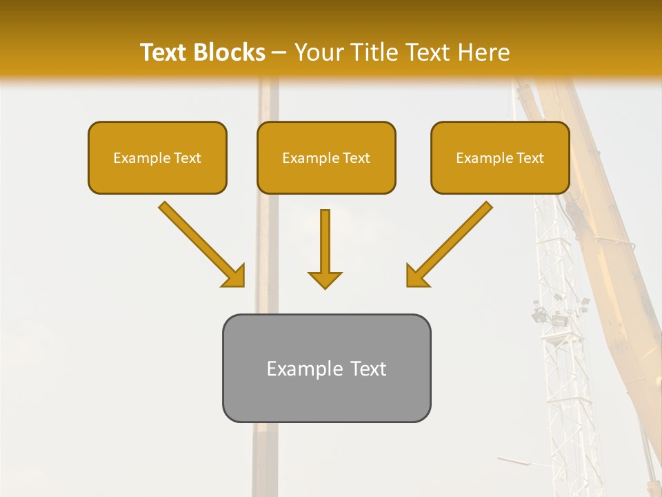A Crane That Is Sitting On Top Of A Pole PowerPoint Template