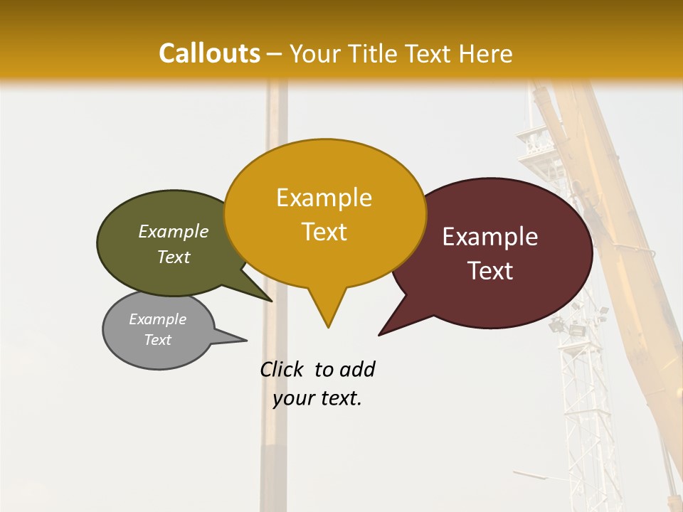 A Crane That Is Sitting On Top Of A Pole PowerPoint Template