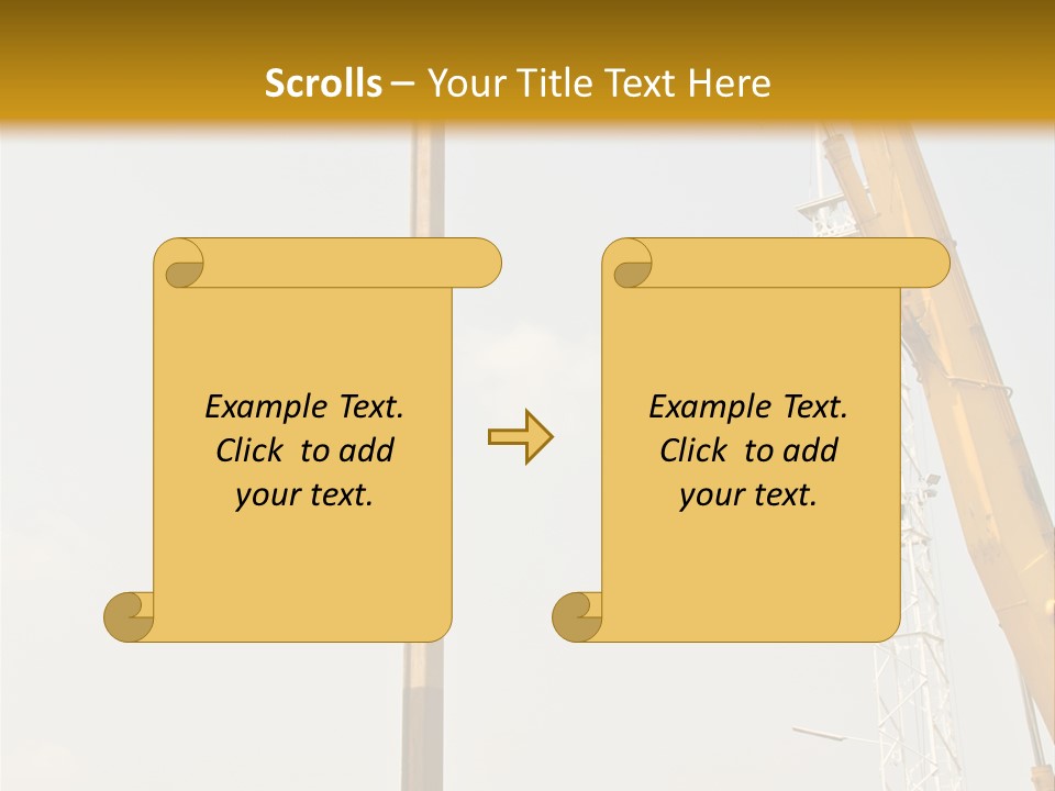 A Crane That Is Sitting On Top Of A Pole PowerPoint Template
