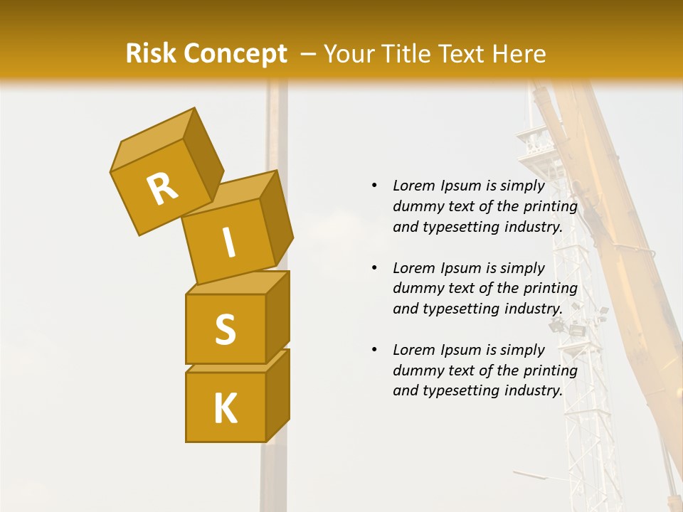 A Crane That Is Sitting On Top Of A Pole PowerPoint Template