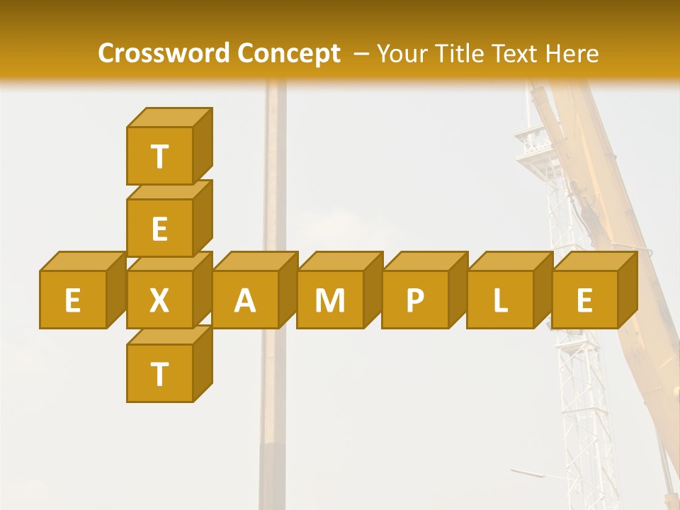 A Crane That Is Sitting On Top Of A Pole PowerPoint Template