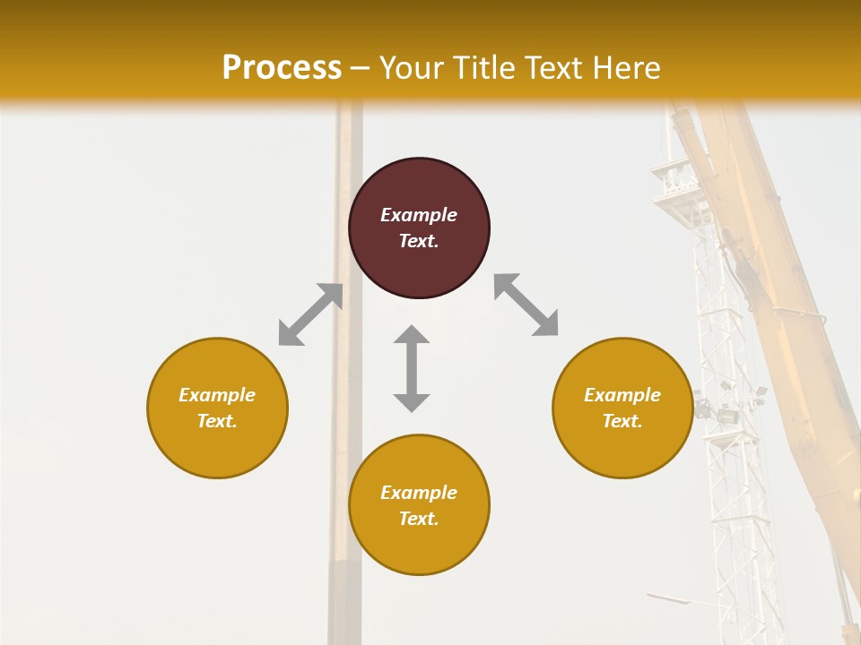A Crane That Is Sitting On Top Of A Pole PowerPoint Template