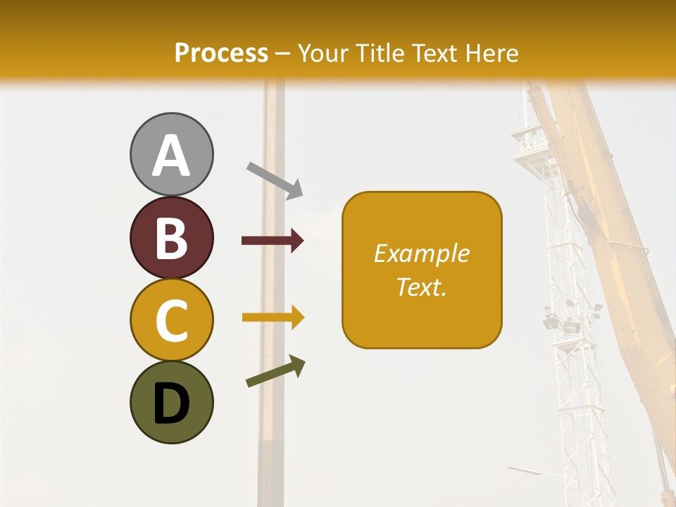 A Crane That Is Sitting On Top Of A Pole PowerPoint Template