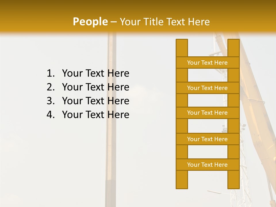 A Crane That Is Sitting On Top Of A Pole PowerPoint Template