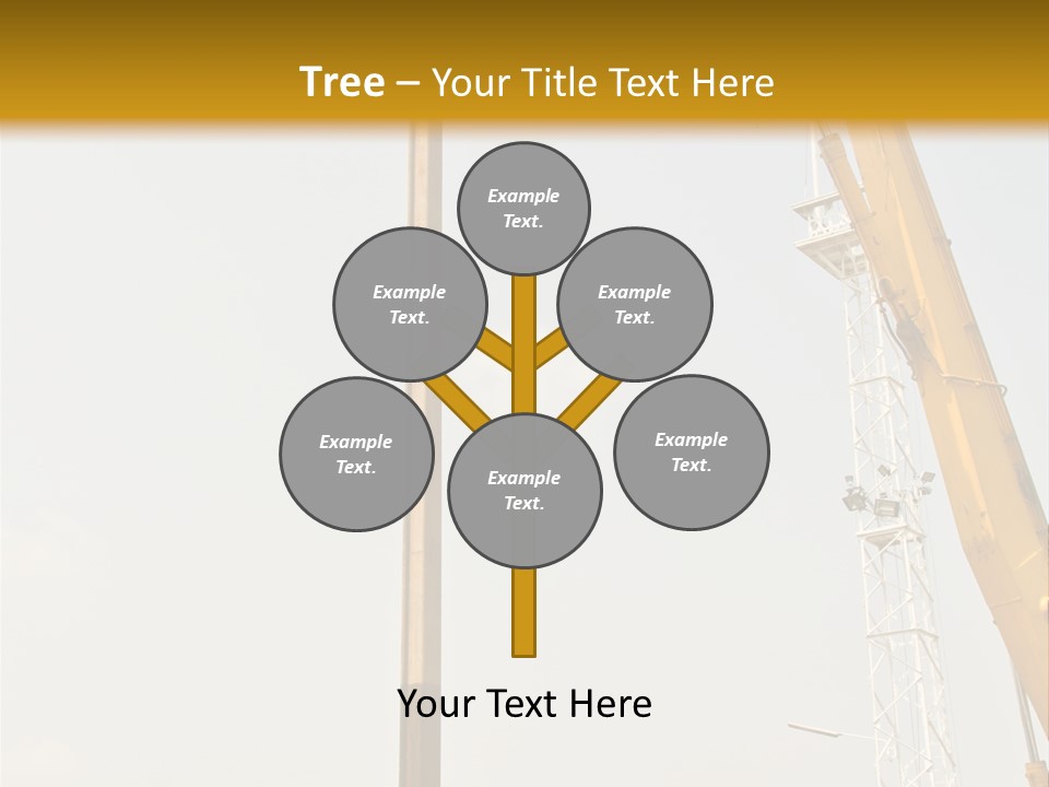 A Crane That Is Sitting On Top Of A Pole PowerPoint Template