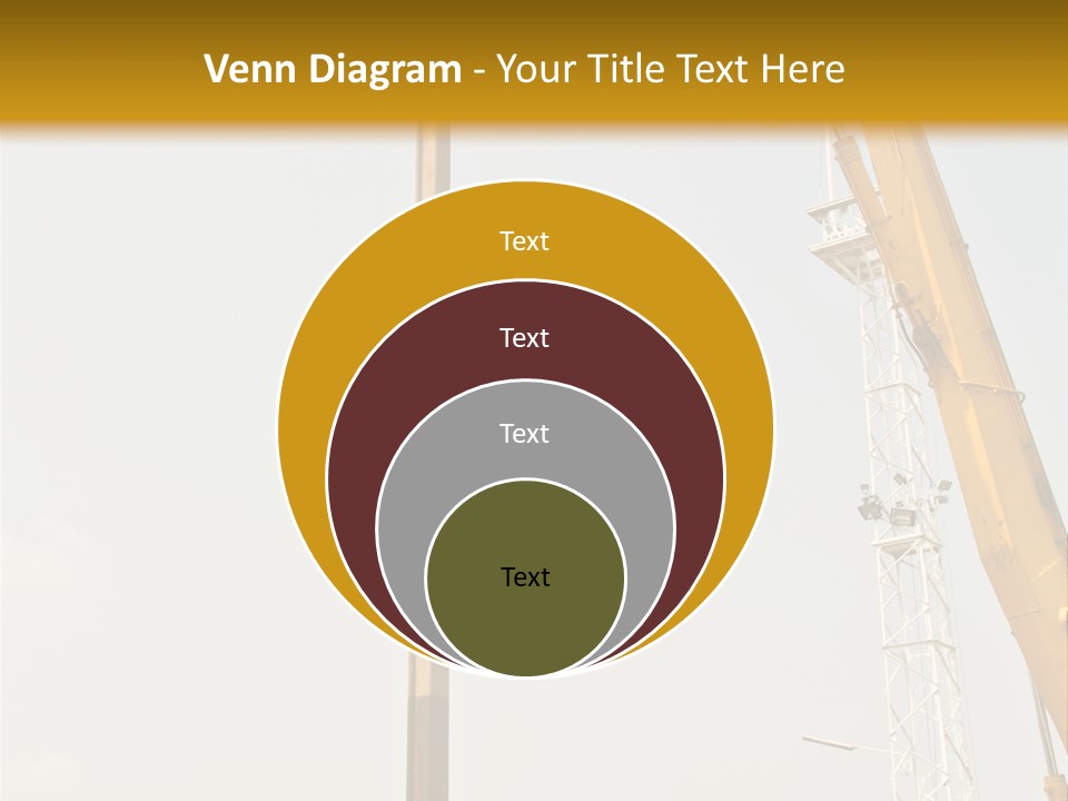 A Crane That Is Sitting On Top Of A Pole PowerPoint Template