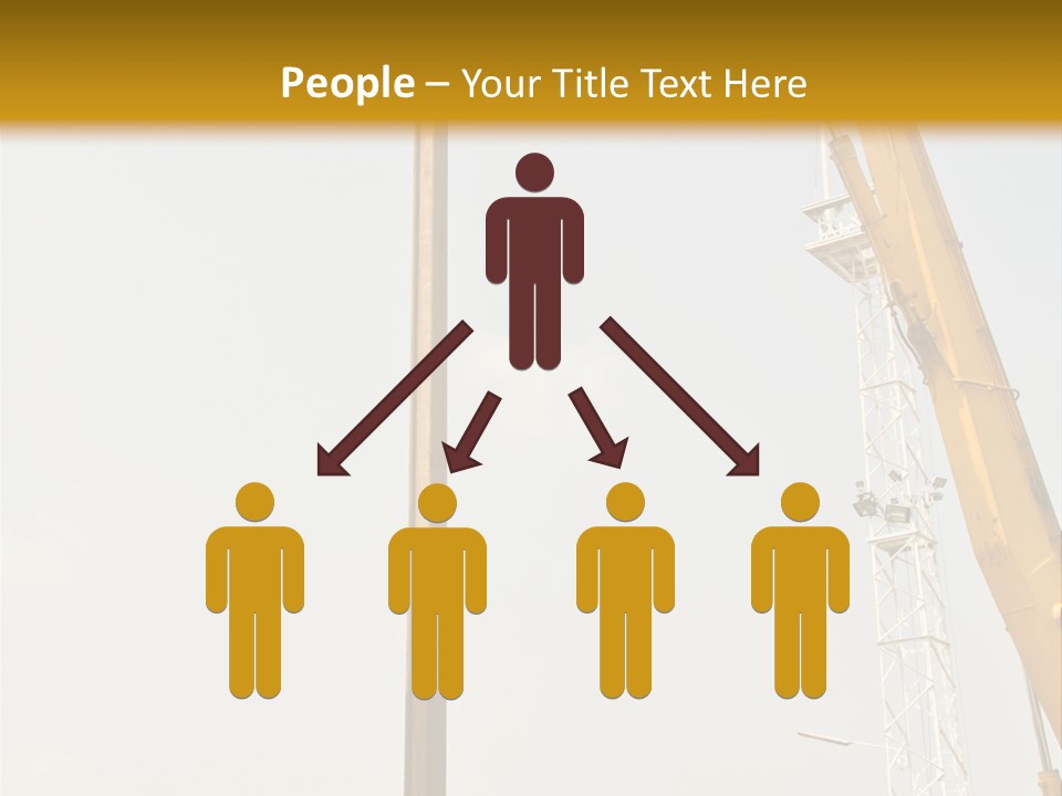 A Crane That Is Sitting On Top Of A Pole PowerPoint Template