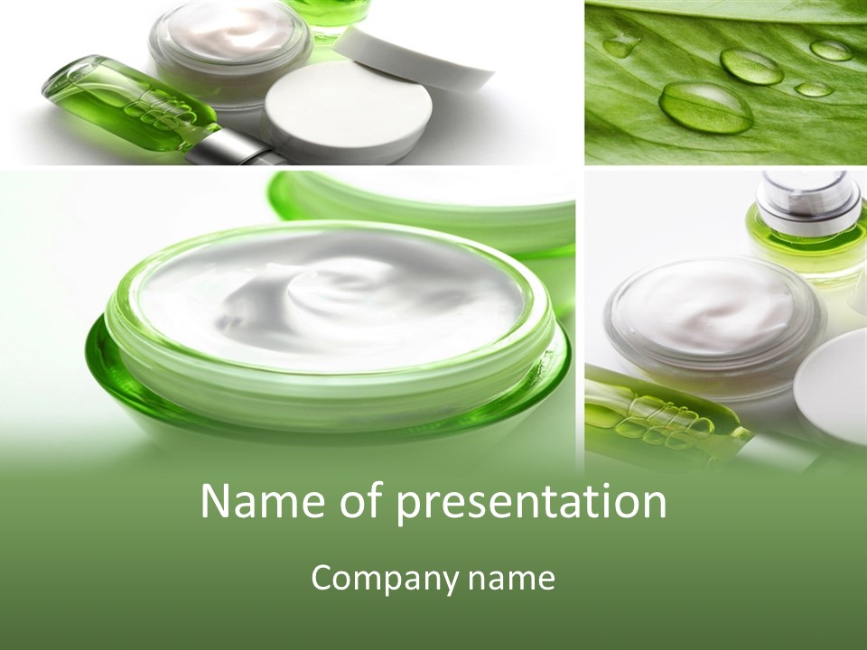 A Collage Of Photos With A Lot Of Cosmetic Products PowerPoint Template