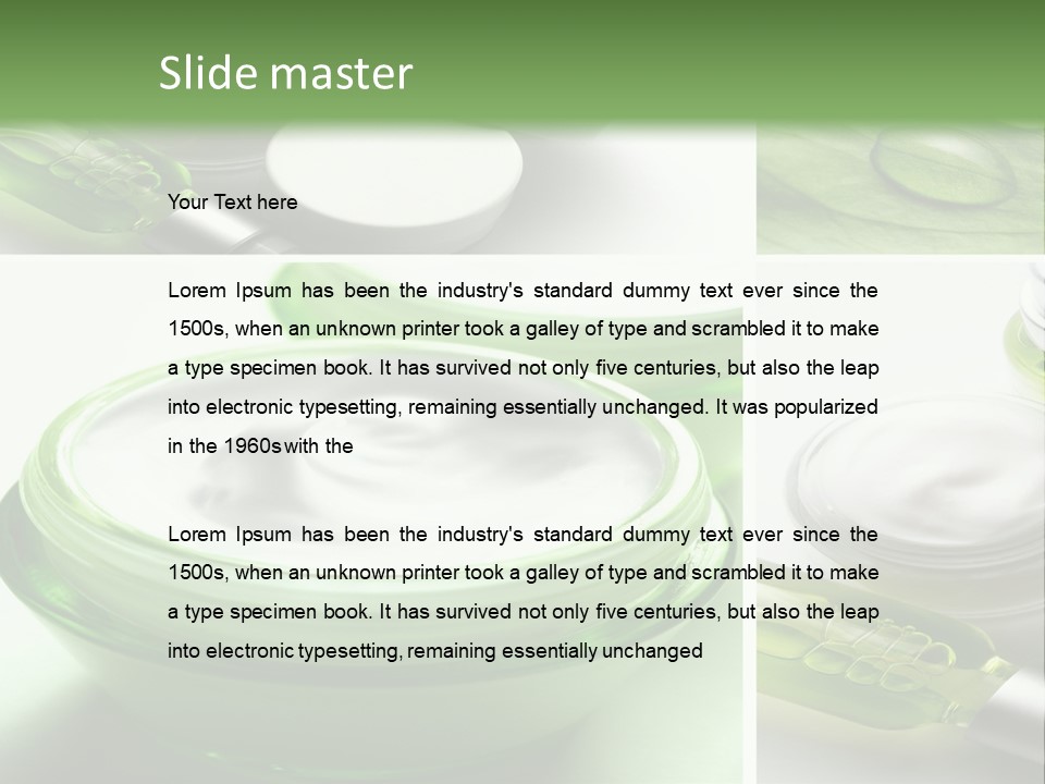 A Collage Of Photos With A Lot Of Cosmetic Products PowerPoint Template