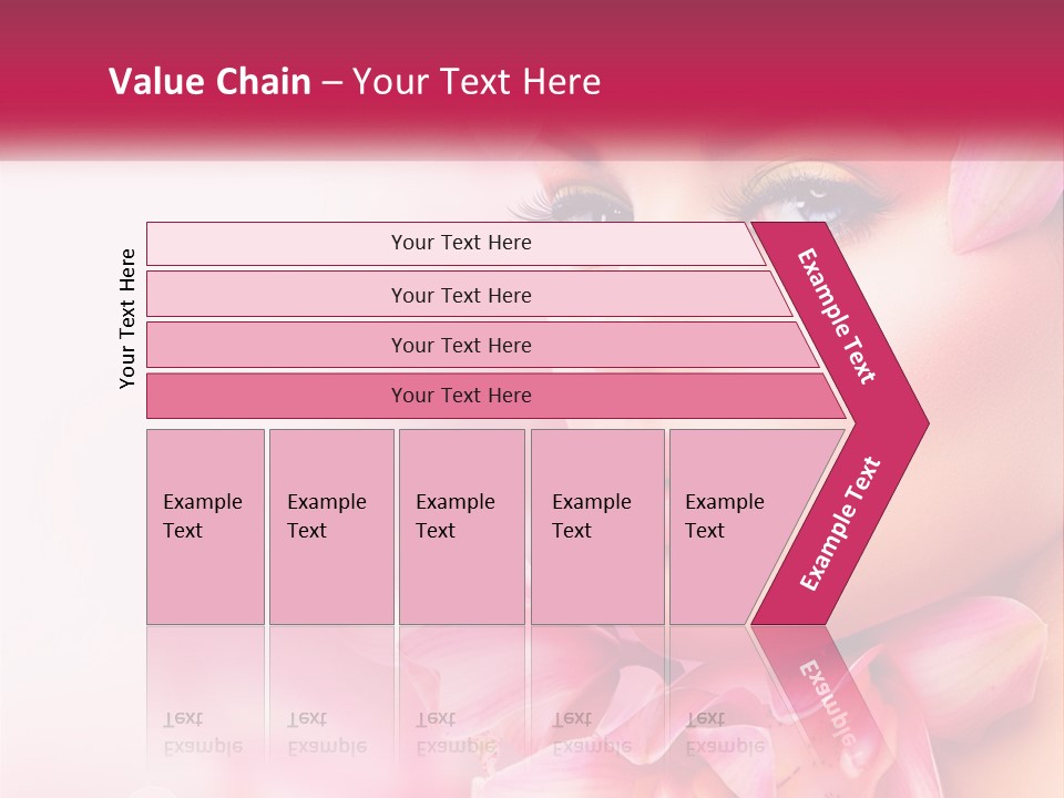 A Beautiful Woman With Flowers In Her Hair PowerPoint Template