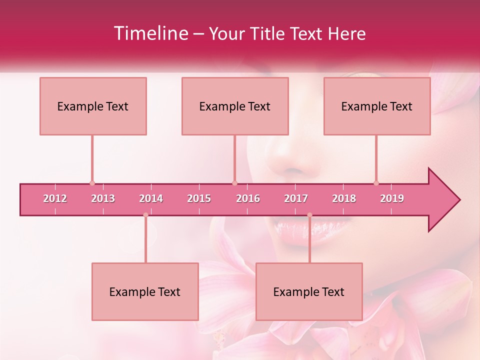 A Beautiful Woman With Flowers In Her Hair PowerPoint Template