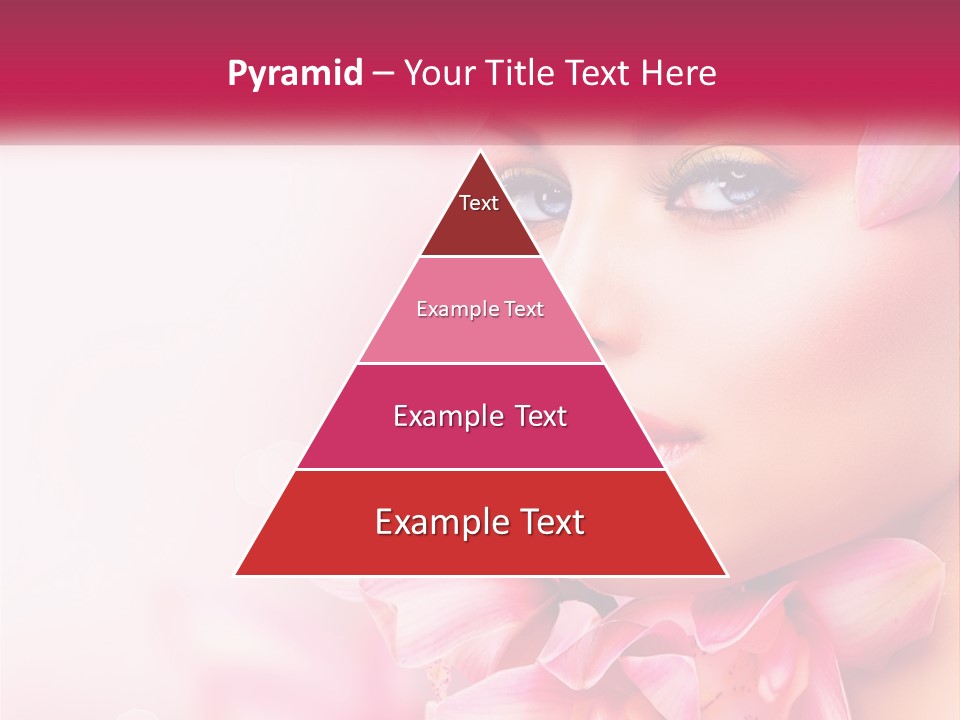 A Beautiful Woman With Flowers In Her Hair PowerPoint Template