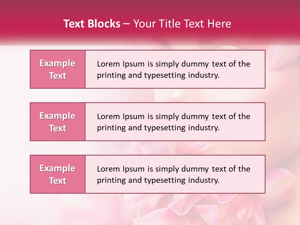 A Beautiful Woman With Flowers In Her Hair PowerPoint Template