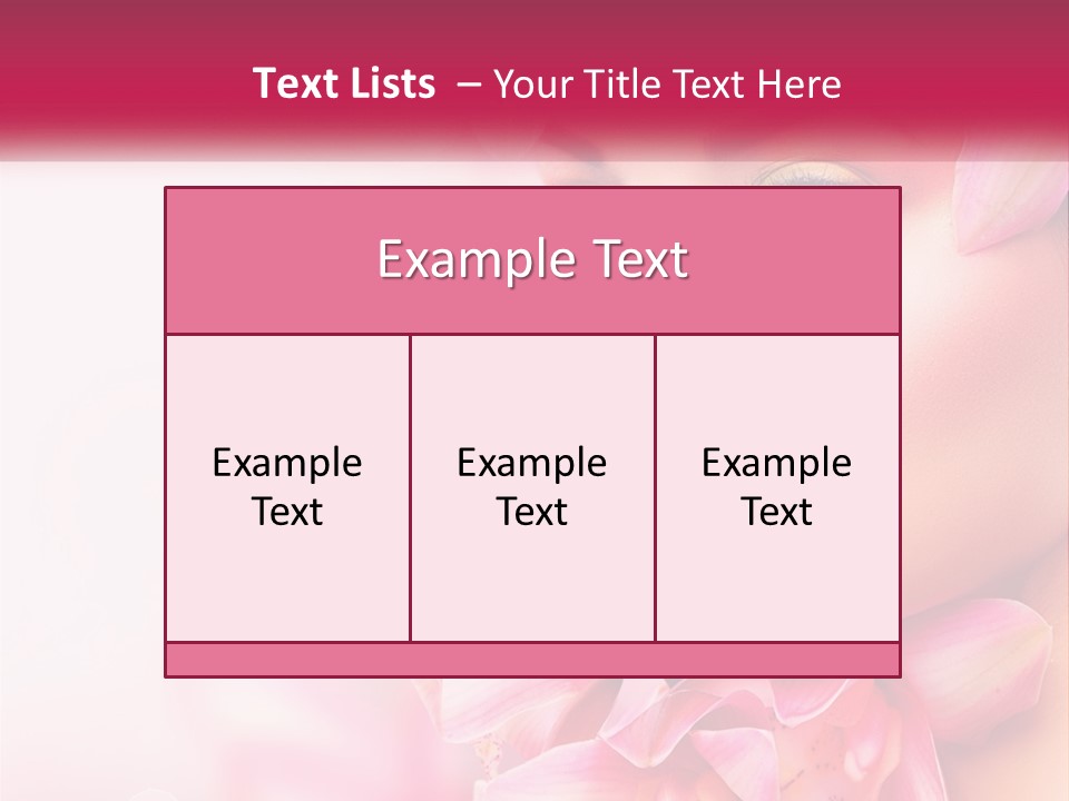 A Beautiful Woman With Flowers In Her Hair PowerPoint Template