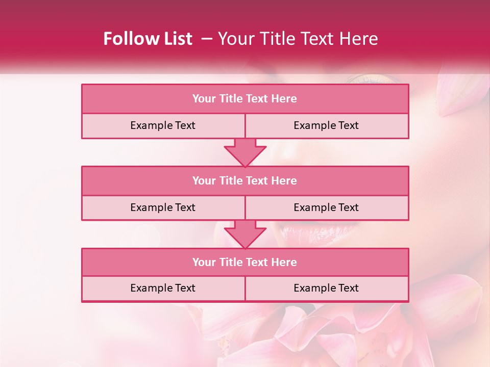 A Beautiful Woman With Flowers In Her Hair PowerPoint Template