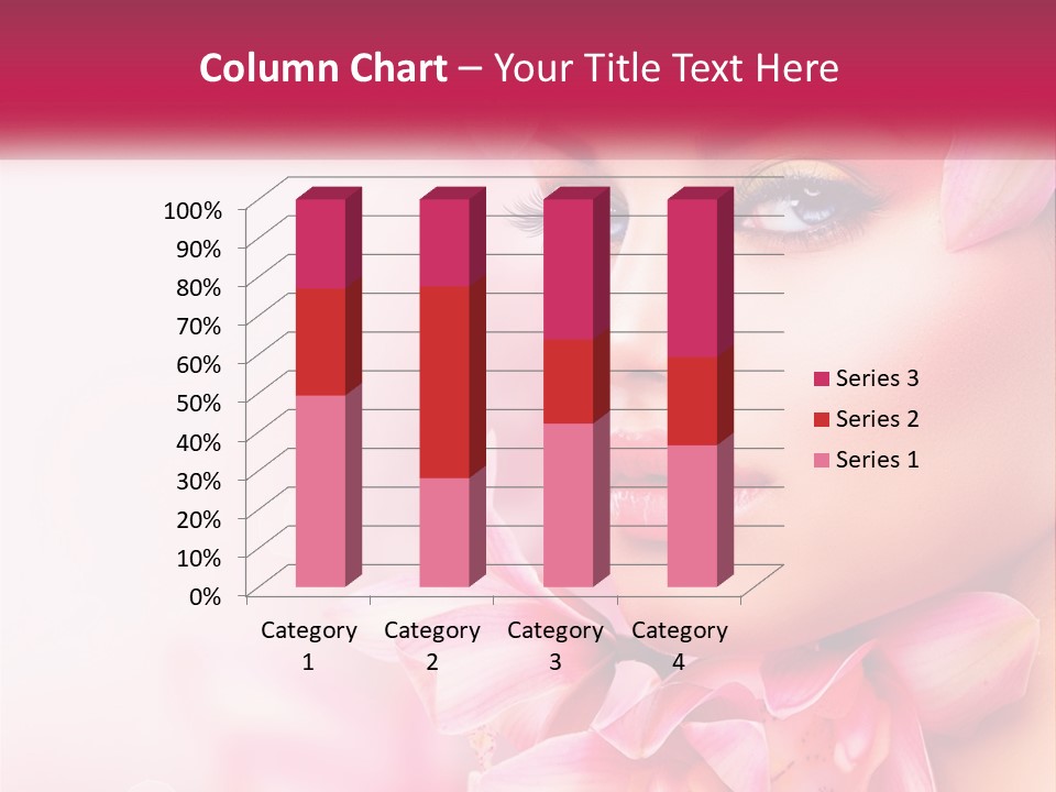 A Beautiful Woman With Flowers In Her Hair PowerPoint Template