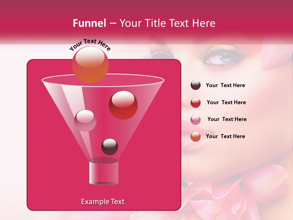 A Beautiful Woman With Flowers In Her Hair PowerPoint Template