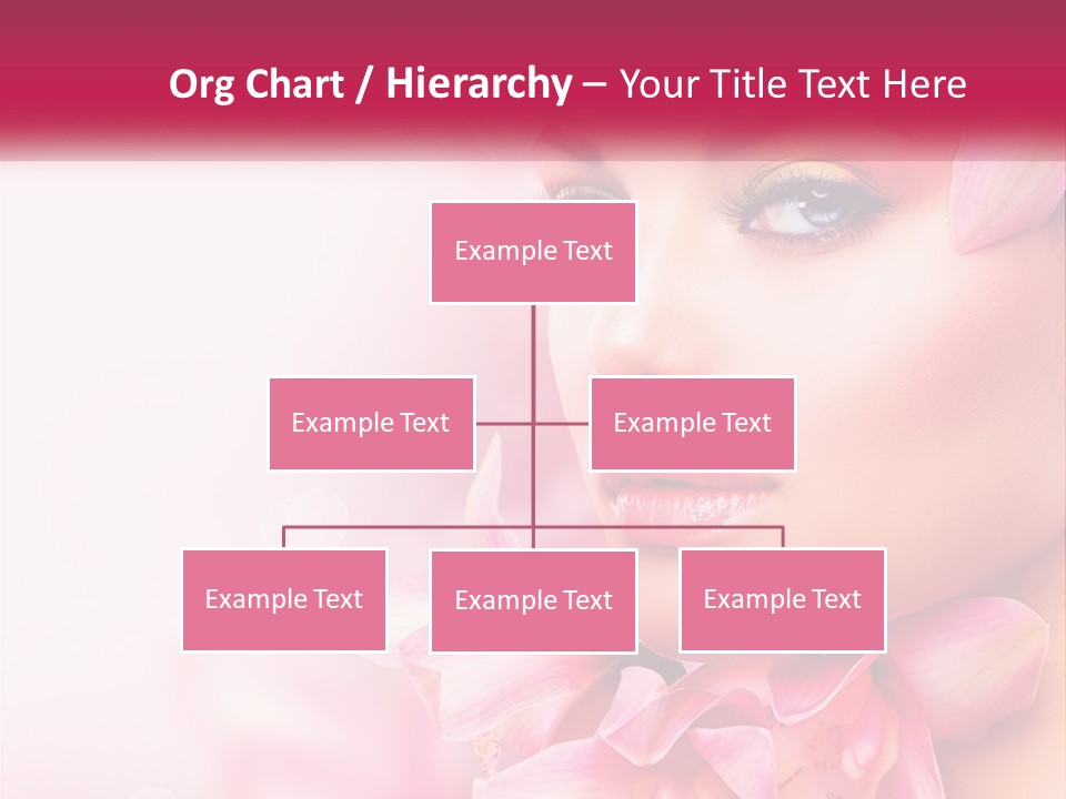 A Beautiful Woman With Flowers In Her Hair PowerPoint Template