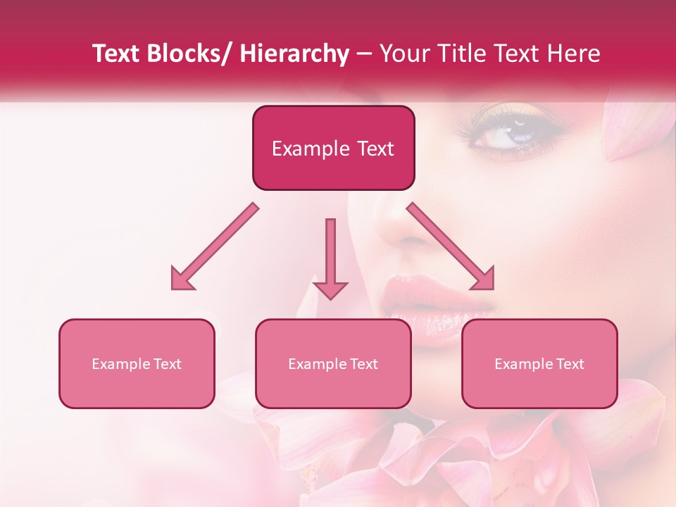 A Beautiful Woman With Flowers In Her Hair PowerPoint Template