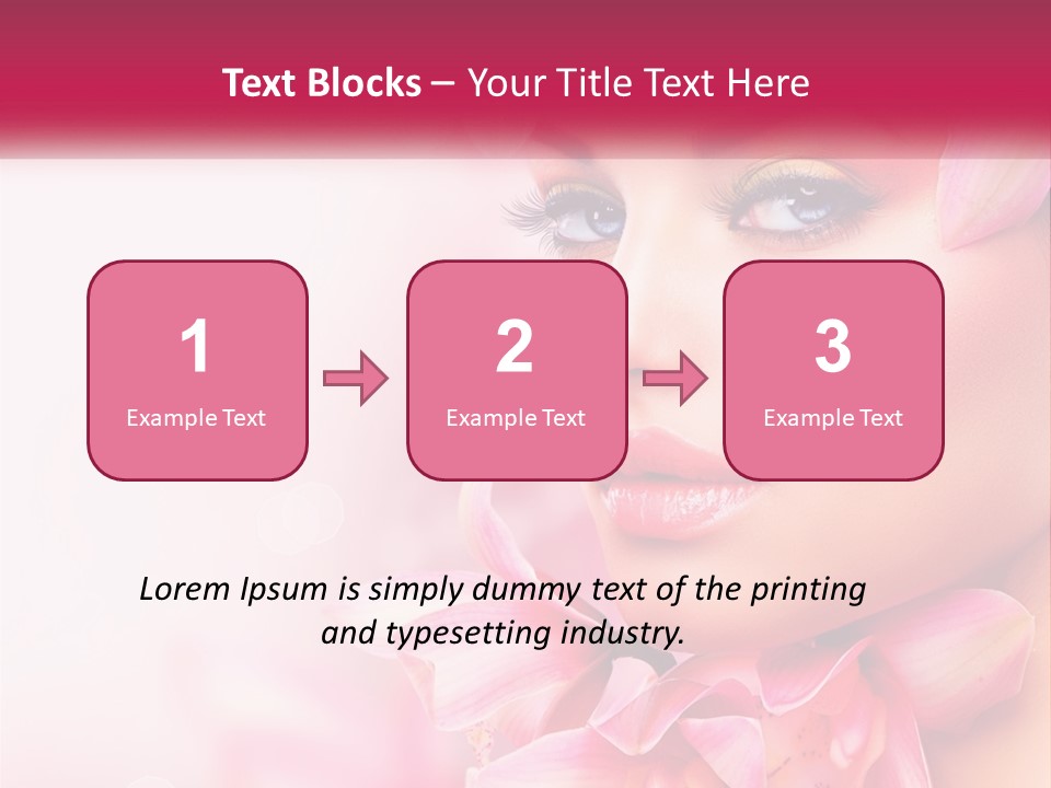 A Beautiful Woman With Flowers In Her Hair PowerPoint Template