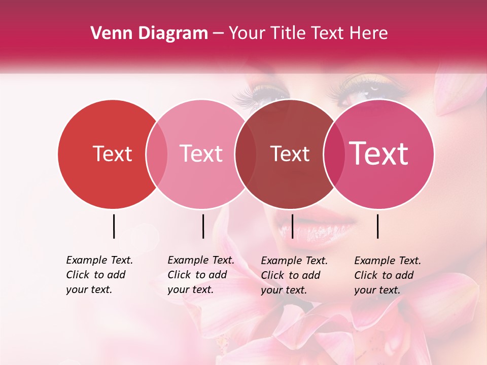 A Beautiful Woman With Flowers In Her Hair PowerPoint Template