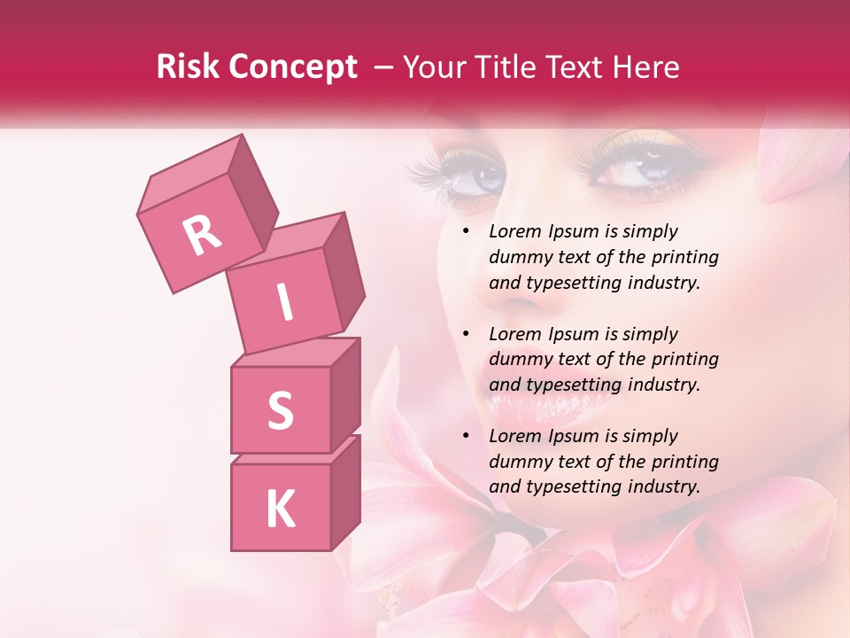 A Beautiful Woman With Flowers In Her Hair PowerPoint Template