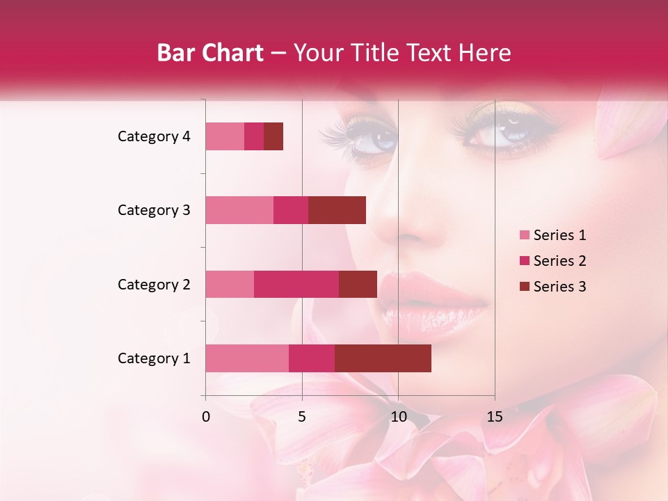 A Beautiful Woman With Flowers In Her Hair PowerPoint Template