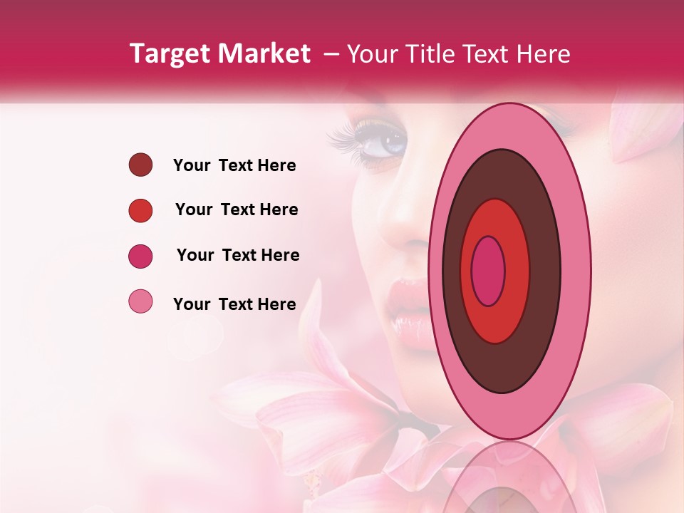 A Beautiful Woman With Flowers In Her Hair PowerPoint Template