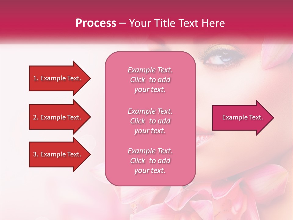 A Beautiful Woman With Flowers In Her Hair PowerPoint Template