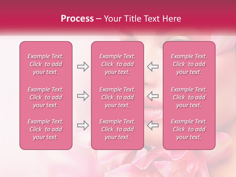 A Beautiful Woman With Flowers In Her Hair PowerPoint Template