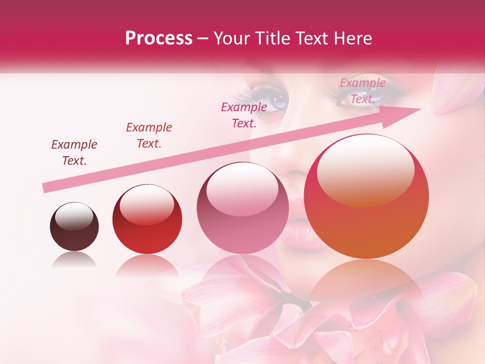 A Beautiful Woman With Flowers In Her Hair PowerPoint Template