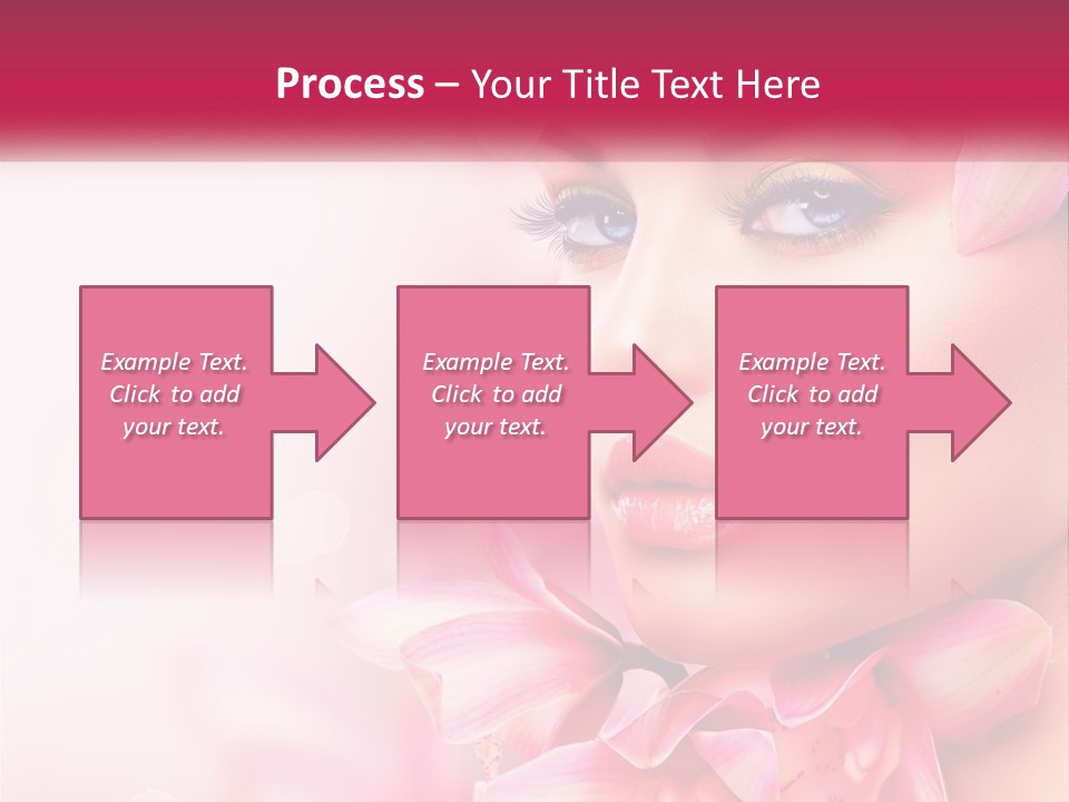 A Beautiful Woman With Flowers In Her Hair PowerPoint Template