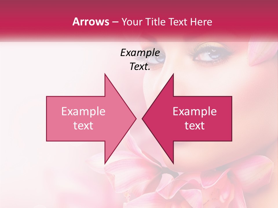 A Beautiful Woman With Flowers In Her Hair PowerPoint Template