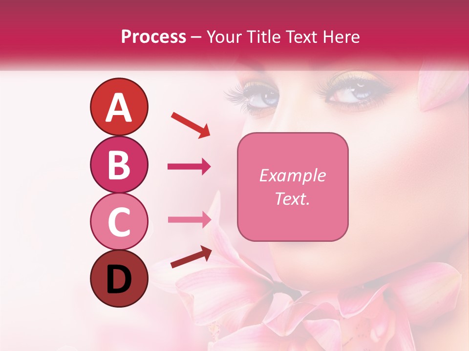 A Beautiful Woman With Flowers In Her Hair PowerPoint Template